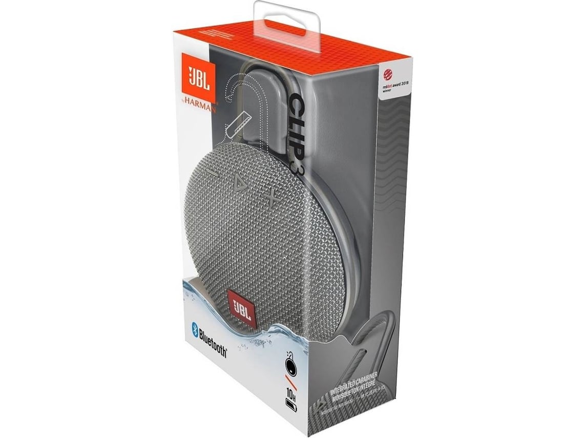 Mini Altavoz Portátil Bluetooth JBL Clip3 Gris