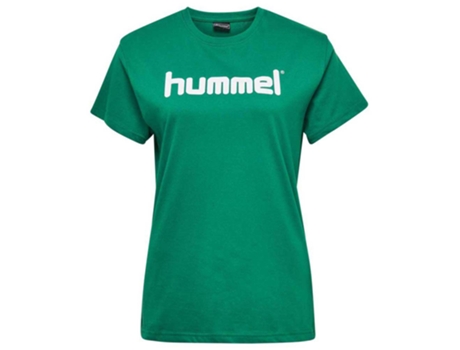 Camiseta de Mujer para Fútbol HUMMEL Go Logo Algodón Verde (S)