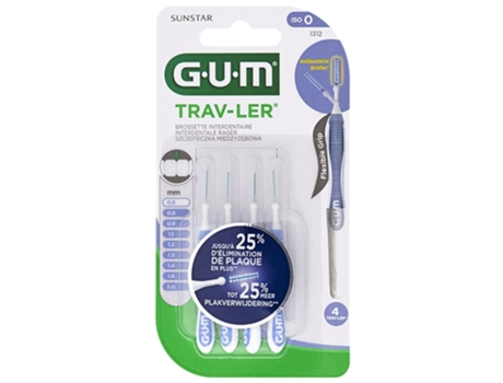 Gum Trav-ler 1312 Cepillos Interdentales0,6mm 4ud