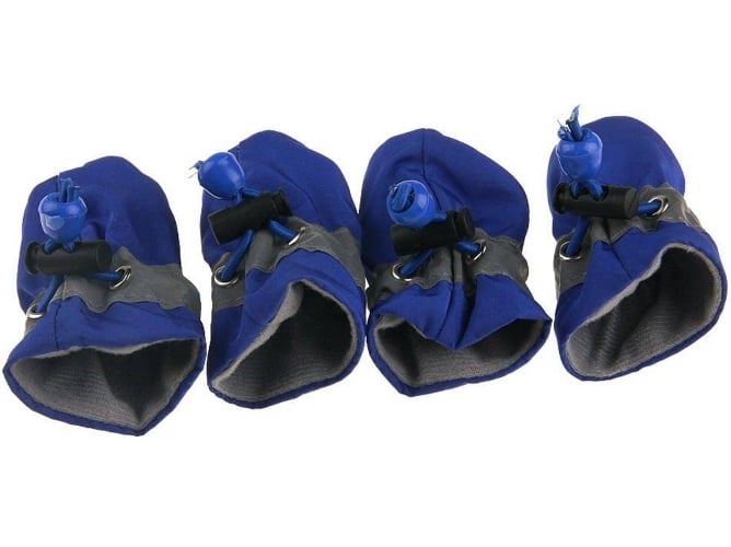 Botas para Perros HEAN (Azul - 3x4cm - Nylon - 4 Un)