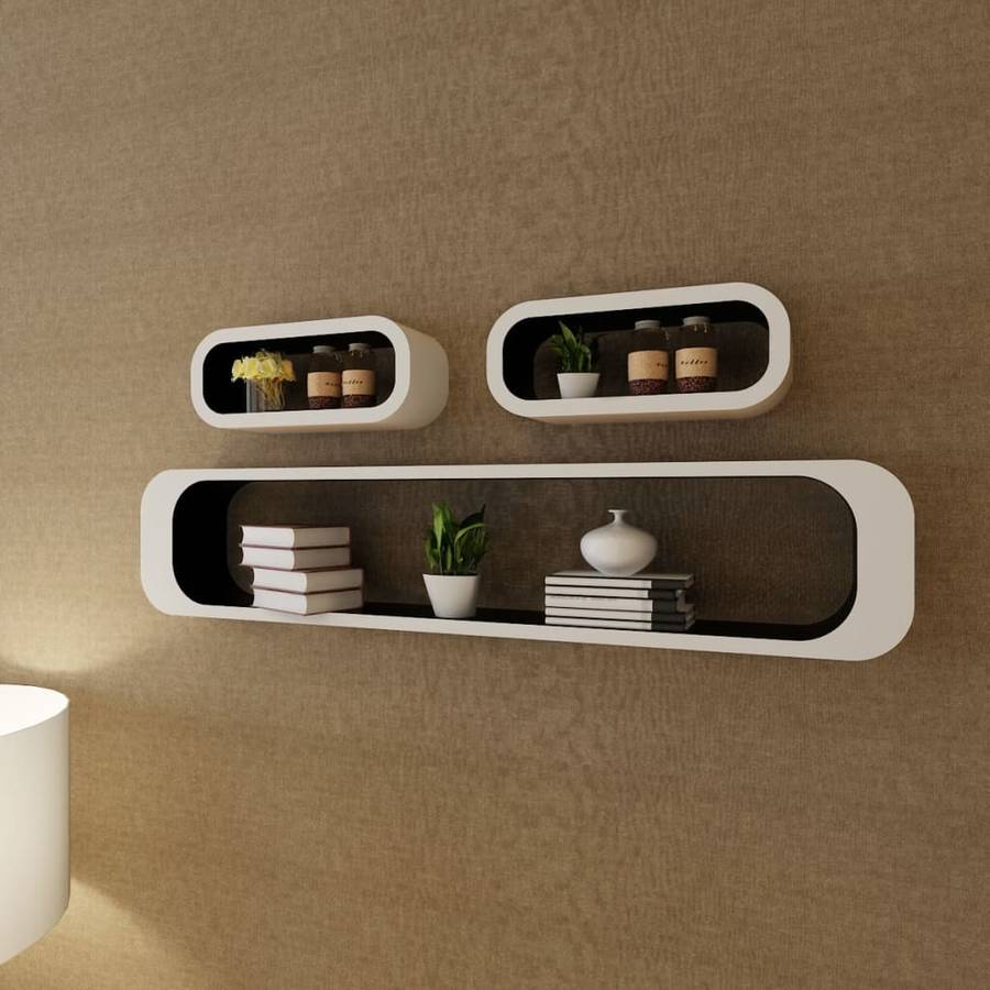 Conjunto 3 Estanterías de Pared VIDAXL 3 Estanterías 242161