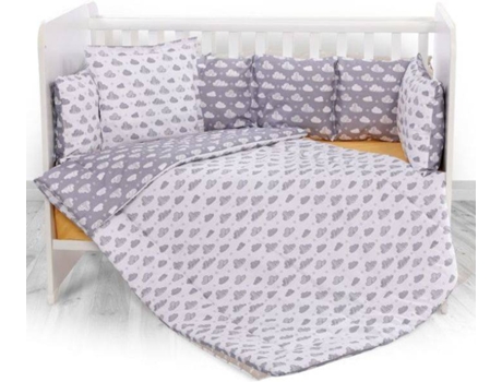 Juego de Textil de Cama LORELLI LILY Ranforce Clouds Gray (4 Piezas)