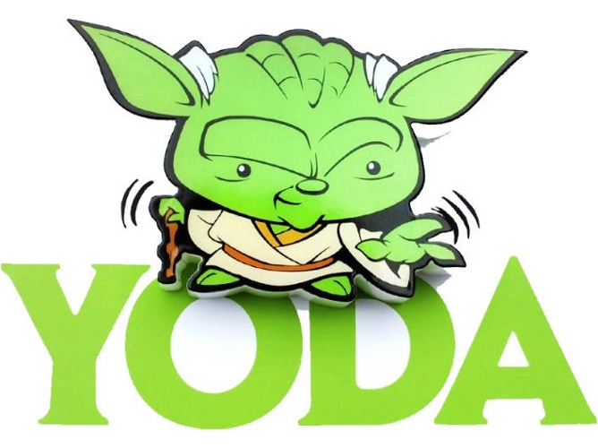 3dlightfx Mini Sw infantil yoda luz decorativa led3dl1020