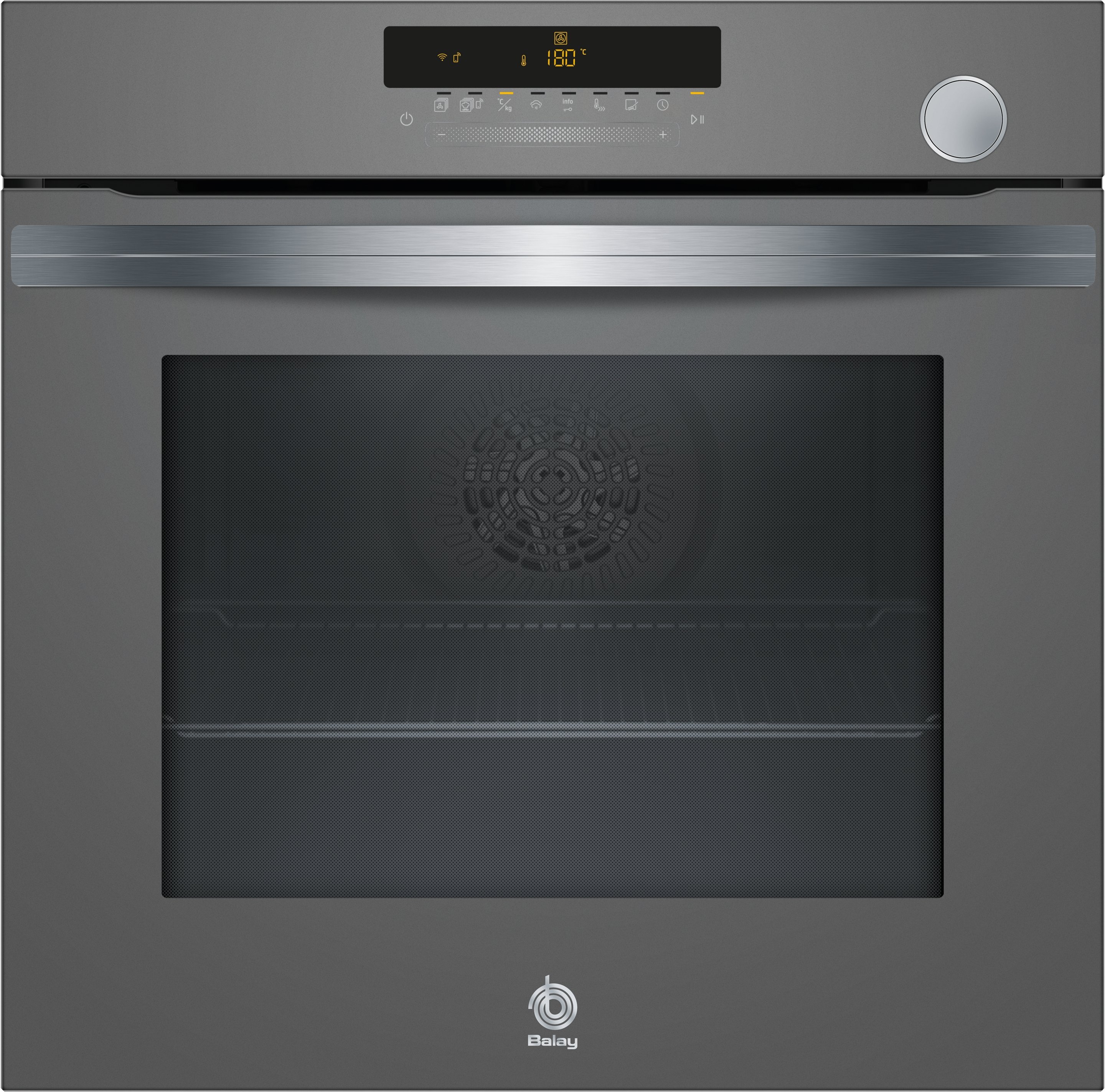 Horno a Vapor BALAY 3HA5888A6 (71 L - 59.5 cm - Hidro y Pirolítico - Gris)