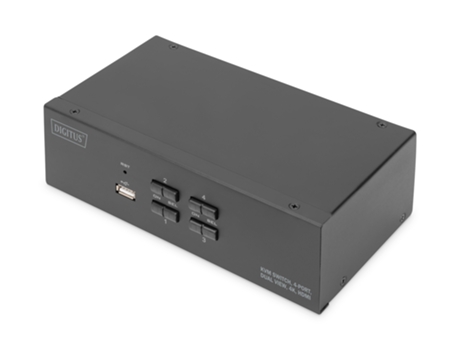 Switch DIGITUS Pantalla dual Kvm de 4 puertos 4K HDMIâ”¬«