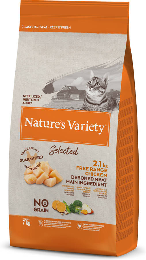 Pienso para Gatos NATURE'S VARIETY (7 Kg - Seco - Adulto - Sabor: Pollo)