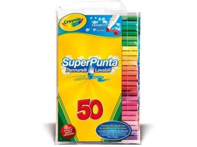 Crayola 7555 50 rotuladores punta lavables colormodelo surtido de