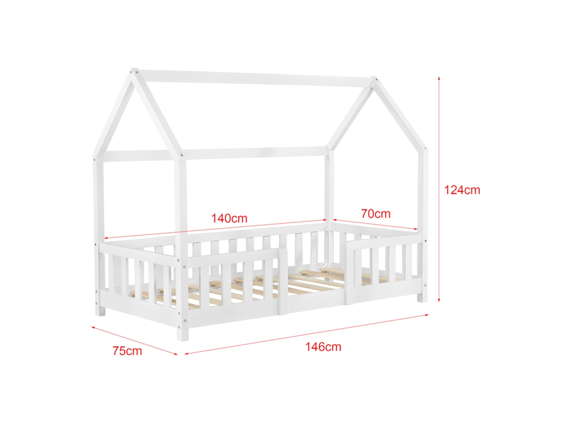 Estructura De Cama - Ely - 85x156x192 - Blanco con Ofertas en Carrefour