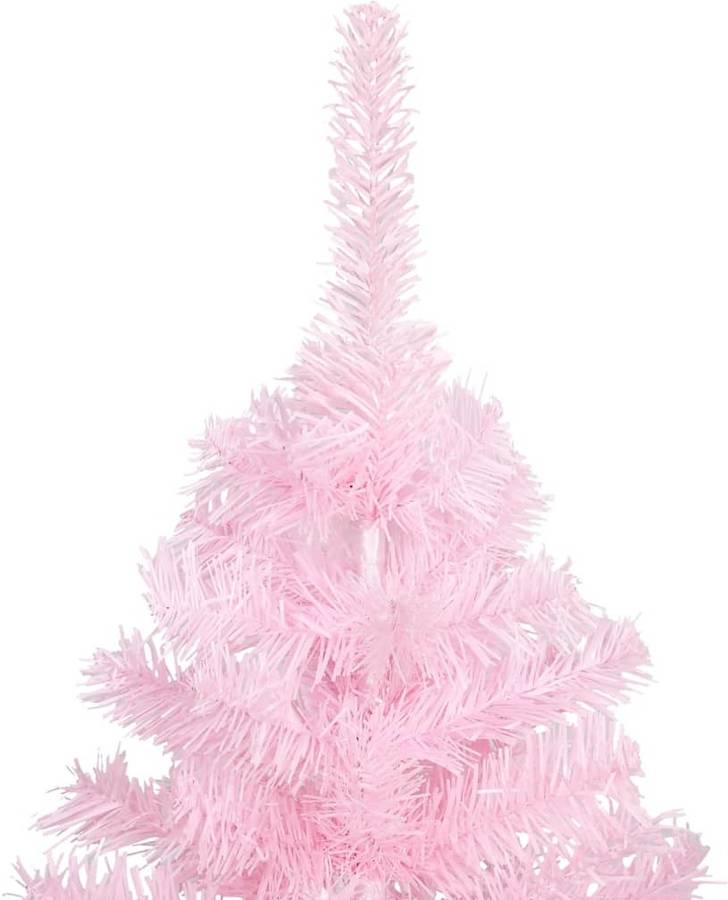 Árbol De Navidad artificial con led y pvc rosa 120 cm vidaxl luzes 65x12