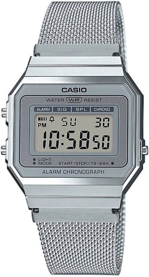 Reloj Digital CASIO Vintage Hombre (Acero y Resina - Plateado)