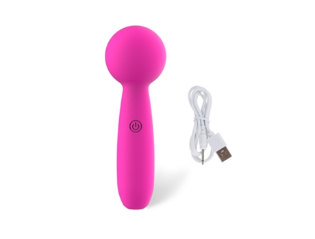 Mini vibrador de masaje eléctrico de 10 frecuencias para mujer (rosa) VEANXIN