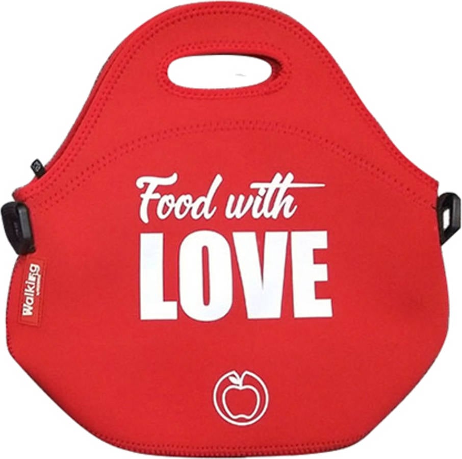 Bergner Bolsa De almuerzo neopreno food with love ø30 17 cm roja alimentación 30x30x17