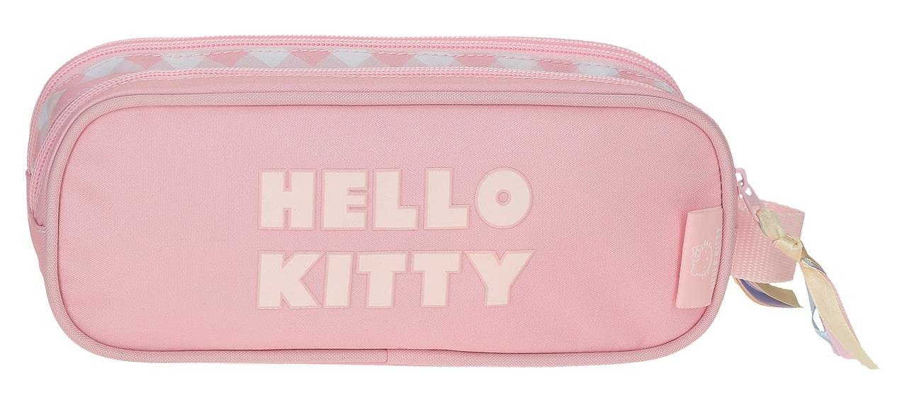 Estuche Triple HELLO KITTY Wink (Poliéster  - Rosa - 23 x 9 x 7 cm)