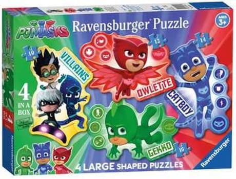 Puzzle RAVENSBURGER PJ Masks Four Shaped rompecabezas 10 pieza(s) Dibujos