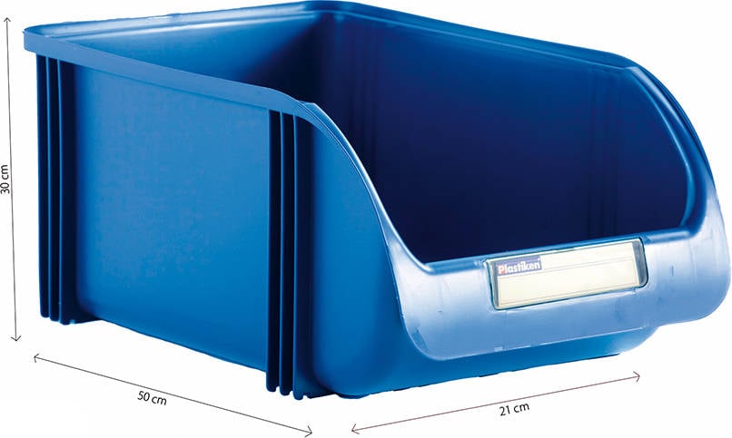 Caja Contenedor Apilable PLASTIKEN 30Cm Azul Titanio