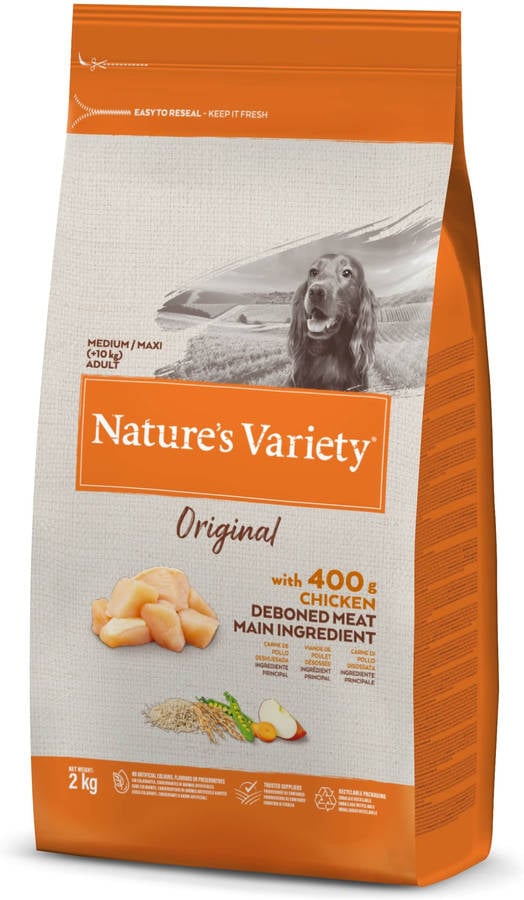 Natures Variety Original pienso para perros adultos con pollo deshuesado 2 kg seco porte mediano