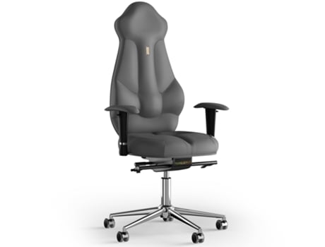 Silla de Escritorio Ergonomica KULIK SYSTEM Imperial PU Cuero (Gris -130x50x50cm)