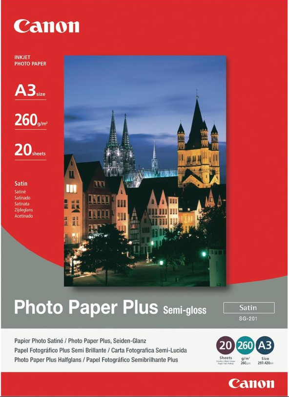 Papel Foto CANON SG-201 A3 Semigloss 20h