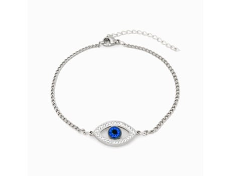 Pulsera FEIRA DE BIJU Ojo Turco Plata Acero Inoxidable 165cm