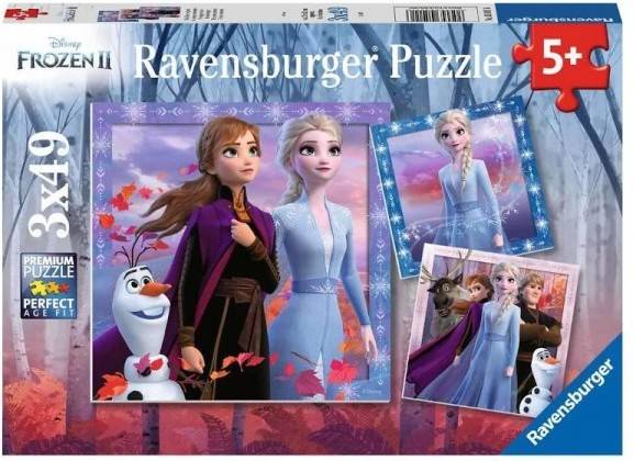 Puzzle Frozen 2 pack de 3 x 49 piezas 05011 ravensburguer 5