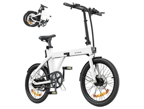 Bicicleta Eléctrica ENGWE P20 250W 36V 9.6A 25km/h 100km Frenos de Disco Hidráulicos Blanco