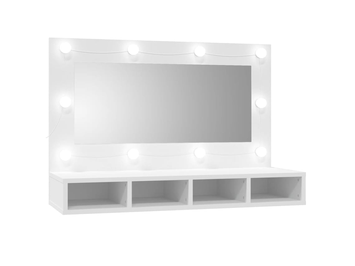 Maison Exclusive Armario espejo baño luz LED acrílico gris