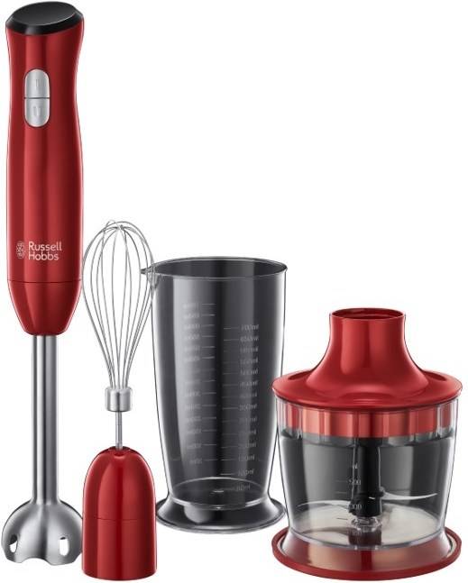 Batidora de Mano + Accesorios RUSSELL HOBBS Desire 3 en 1 (500 W - Rojo)