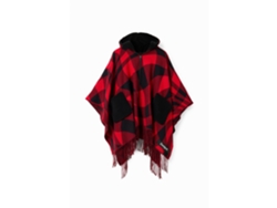 Poncho de Mujer DESIGUAL Checkys Arenal Negro (Talla Única)