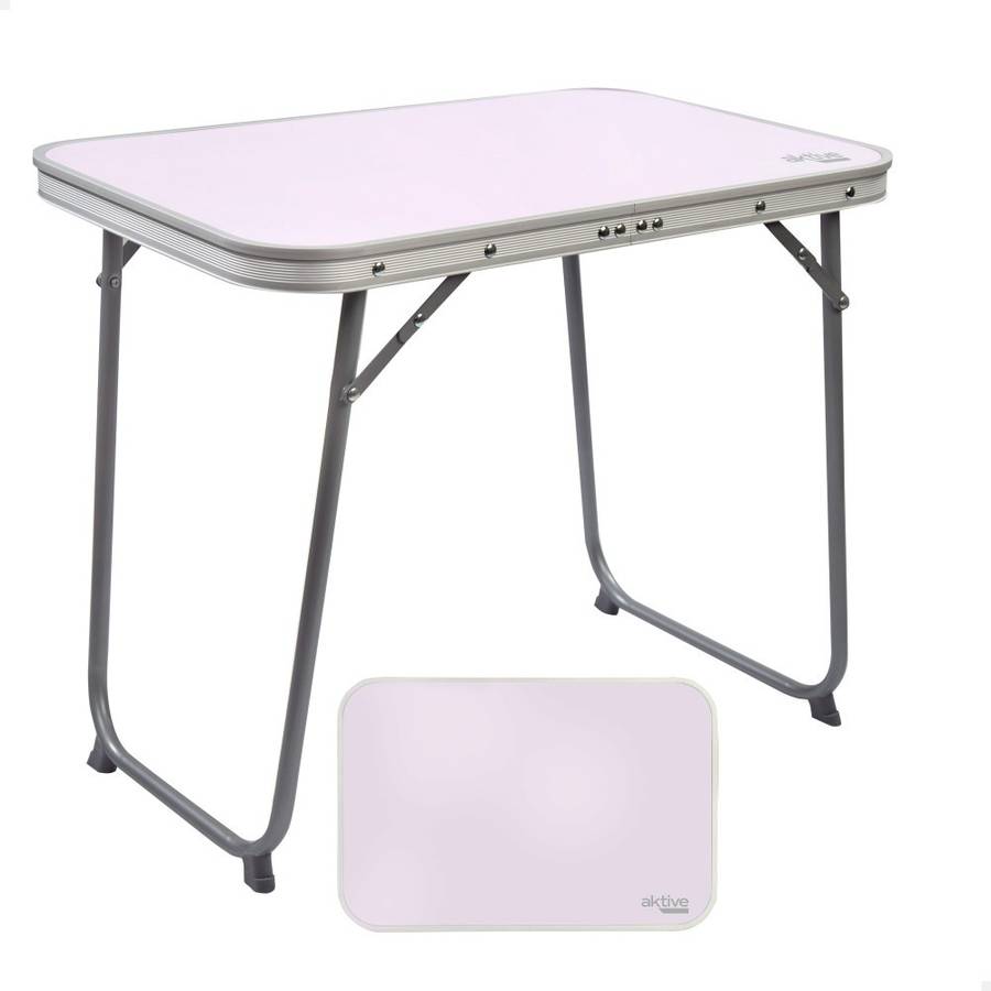 Mesa de Camping AKTIVE 52870 Blanco (60x40x50cm)