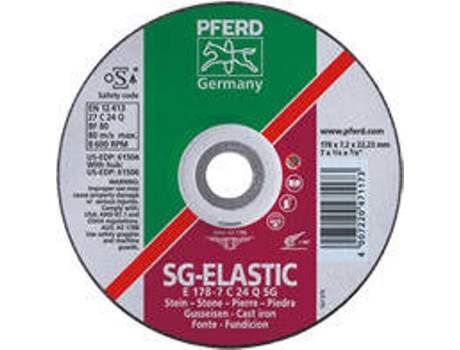 Disco PFERD Desbaste Línea Sg-Elastic Alto Rendimiento Fundición/ (115-7 C 24 Q Sg/22 23)