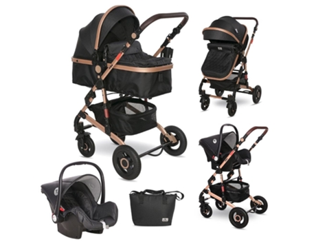 Carrito de bebé trío convertible ALBA PREMIUM de LORELLI black