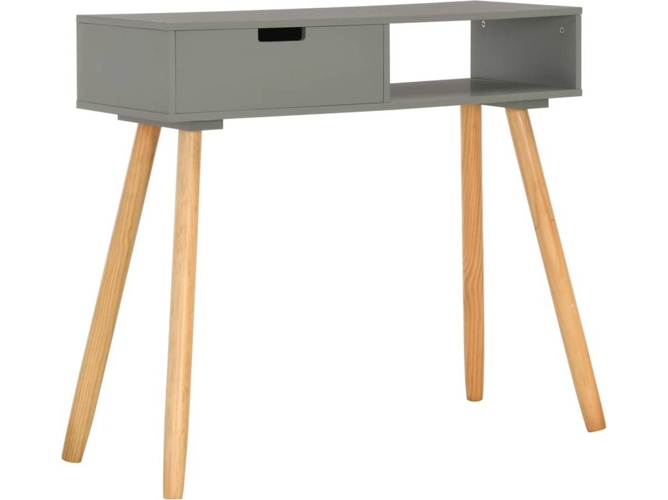 Mesa Consola Art planet madera pino maciza gris 80x30x72cm vidaxl 80x30x72