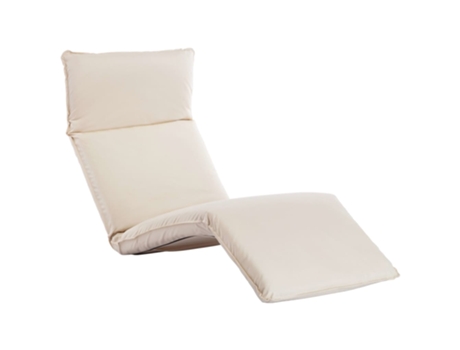 MAISON EXCLUSIVE Tumbona plegable de tela Oxford blanco crema