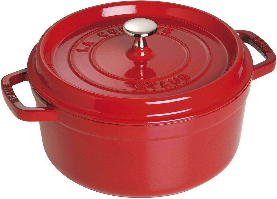 Cacerola STAUB (Rojo - Hierro Fundido - 24 cm)