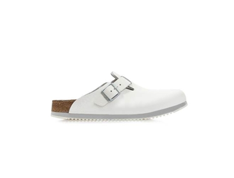 Chanclas de Hombre BIRKENSTOCK Boston Piel Blanco (45)