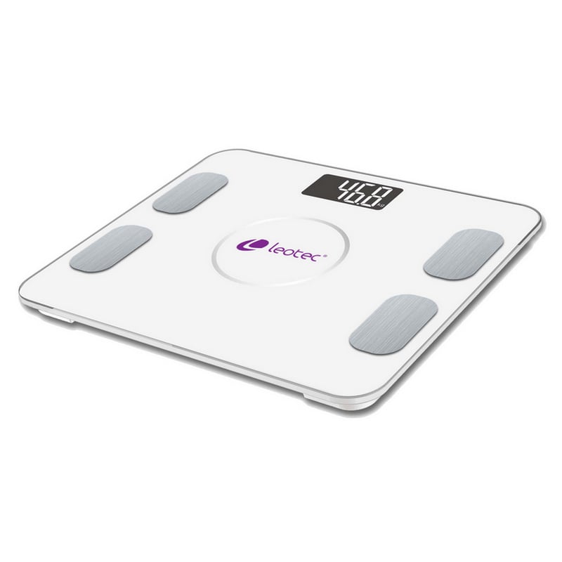 Báscula de baño LEOTEC Smart Fitness (Peso máximo: 180 kg - Blanco)