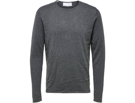 Camiseta SELECTED Punto Hombre (S - Gris)