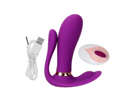 Vibrador portátil con control remoto inalámbrico con 9 modos de vibración para mujeres (púrpura) VEANXIN