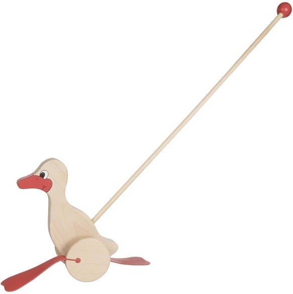 Pato Animal Para empujar juguete de tirar goki wp004