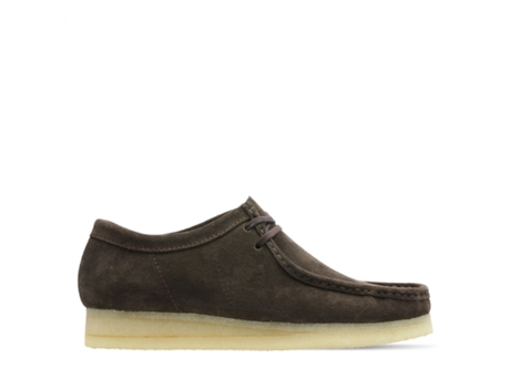 Zapatos CLARKS Wallabee Dark Brown Suede (Marrón - EU-45)