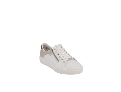 Zapatillas de Mujer RIEKER Cadarços Zíper Lateral Piel Blanco (37)