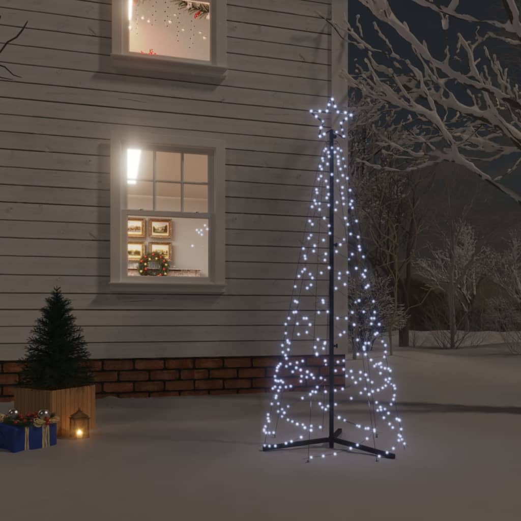 Árbol De Navidad Cónico 200 Led 70X180 VIDAXL (Blanco - 70 X 180 Cm)