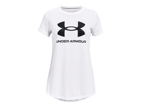 Camiseta de Niña UNDER ARMOUR Sportstyle Graphic Blanco (6/8 años)