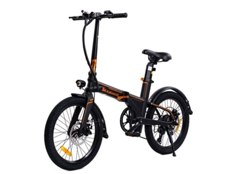 Bicicleta Eléctrica V2: Motor 250W Batería 270Wh Autonomía 45 Km Frenos De Disco Color Negro KUKIRIN