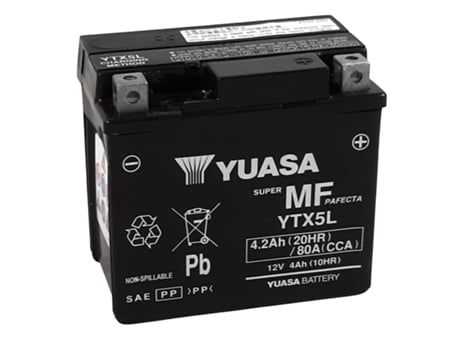 Batería de moto YUASA W/C YTX5L FA