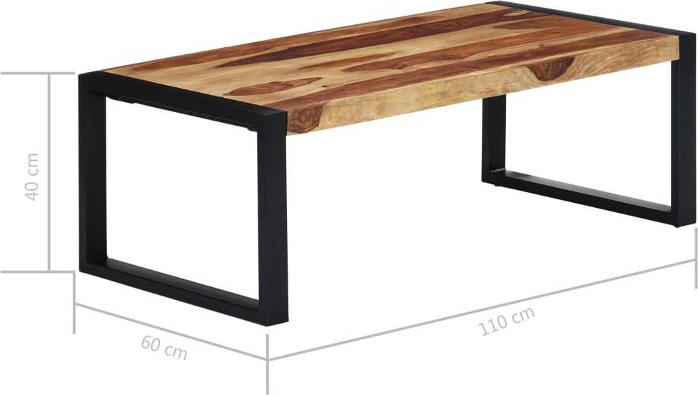 Mesa de Centro ART PLANET Madera Maciza (110x60x40cm)