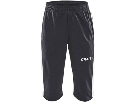 Pantalones para Hombre CRAFT 3/4 Progress Negro para Fitness (122 - 128 cm)