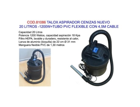Aspirador Cenizas, 20L, 1200W - MADER® Power Tools