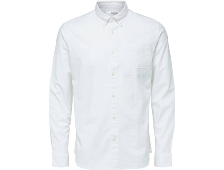 Camisa SELECTED Algodón Hombre (XL - Blanco)