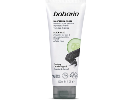 Mascarilla Facial BABARIA Negra Desintoxicante (100 ml)